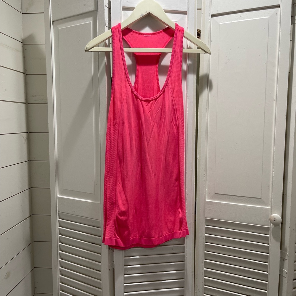 Fabletics, pink, razor tank.